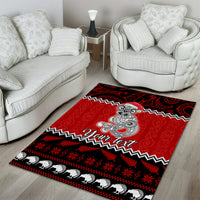 Personalised New Zealand Christmas Area Rug Maori Tiki Meri Kirihimete LT9 - Wonder Print Shop