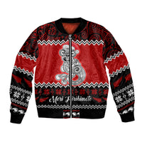Personalised New Zealand Christmas Bomber Jacket Maori Tiki Meri Kirihimete LT9 - Wonder Print Shop