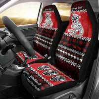 Personalised New Zealand Christmas Car Seat Cover Maori Tiki Meri Kirihimete LT9 - Wonder Print Shop