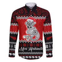 Personalised New Zealand Christmas Family Matching Long Sleeve Bodycon Dress and Hawaiian Shirt Maori Tiki Meri Kirihimete LT9 - Wonder Print Shop