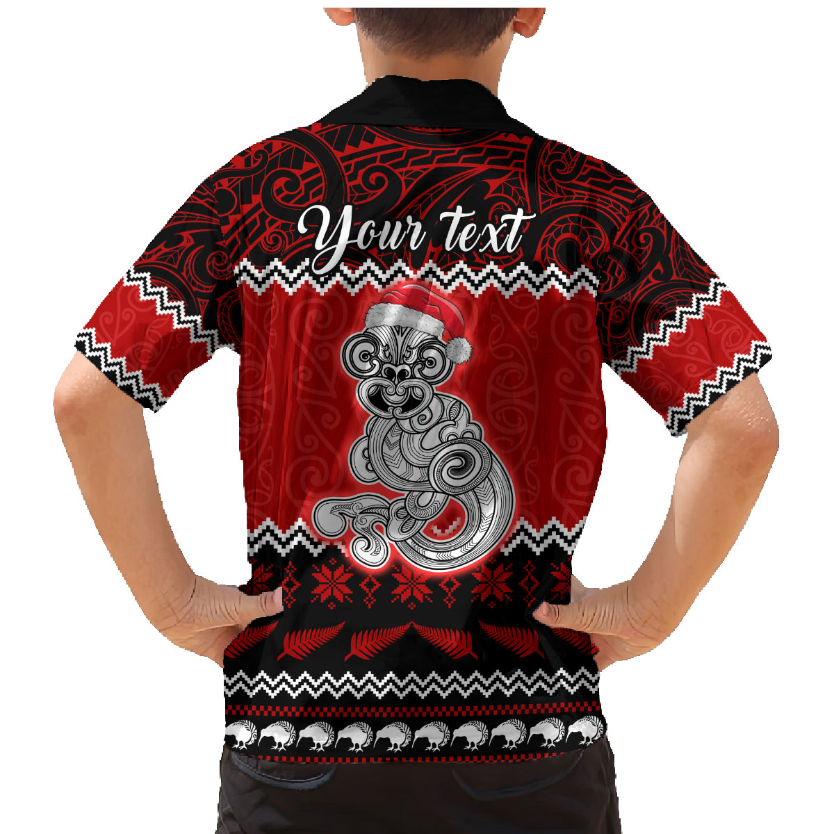 Personalised New Zealand Christmas Family Matching Mermaid Dress and Hawaiian Shirt Maori Tiki Meri Kirihimete LT9 - Wonder Print Shop