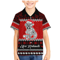Personalised New Zealand Christmas Family Matching Mermaid Dress and Hawaiian Shirt Maori Tiki Meri Kirihimete LT9 - Wonder Print Shop