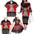 Personalised New Zealand Christmas Family Matching Off Shoulder Long Sleeve Dress and Hawaiian Shirt Maori Tiki Meri Kirihimete - Wonder Print Shop