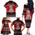 Personalised New Zealand Christmas Family Matching Off Shoulder Long Sleeve Dress and Hawaiian Shirt Maori Tiki Meri Kirihimete - Wonder Print Shop
