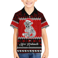 Personalised New Zealand Christmas Family Matching Off Shoulder Maxi Dress and Hawaiian Shirt Maori Tiki Meri Kirihimete LT9 - Wonder Print Shop