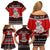 Personalised New Zealand Christmas Family Matching Off Shoulder Short Dress and Hawaiian Shirt Maori Tiki Meri Kirihimete LT9 - Wonder Print Shop