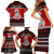 Personalised New Zealand Christmas Family Matching Short Sleeve Bodycon Dress and Hawaiian Shirt Maori Tiki Meri Kirihimete - Wonder Print Shop