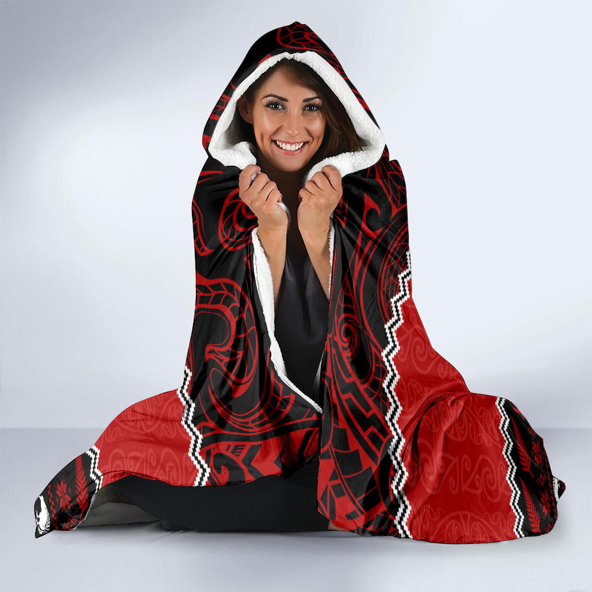 personalised-new-zealand-christmas-hooded-blanket-maori-tiki-meri-kirihimete