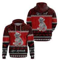 Personalised New Zealand Christmas Hoodie Maori Tiki Meri Kirihimete - Wonder Print Shop