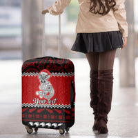 Personalised New Zealand Christmas Luggage Cover Maori Tiki Meri Kirihimete - Wonder Print Shop