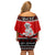 Personalised New Zealand Christmas Off Shoulder Short Dress Maori Tiki Meri Kirihimete - Wonder Print Shop