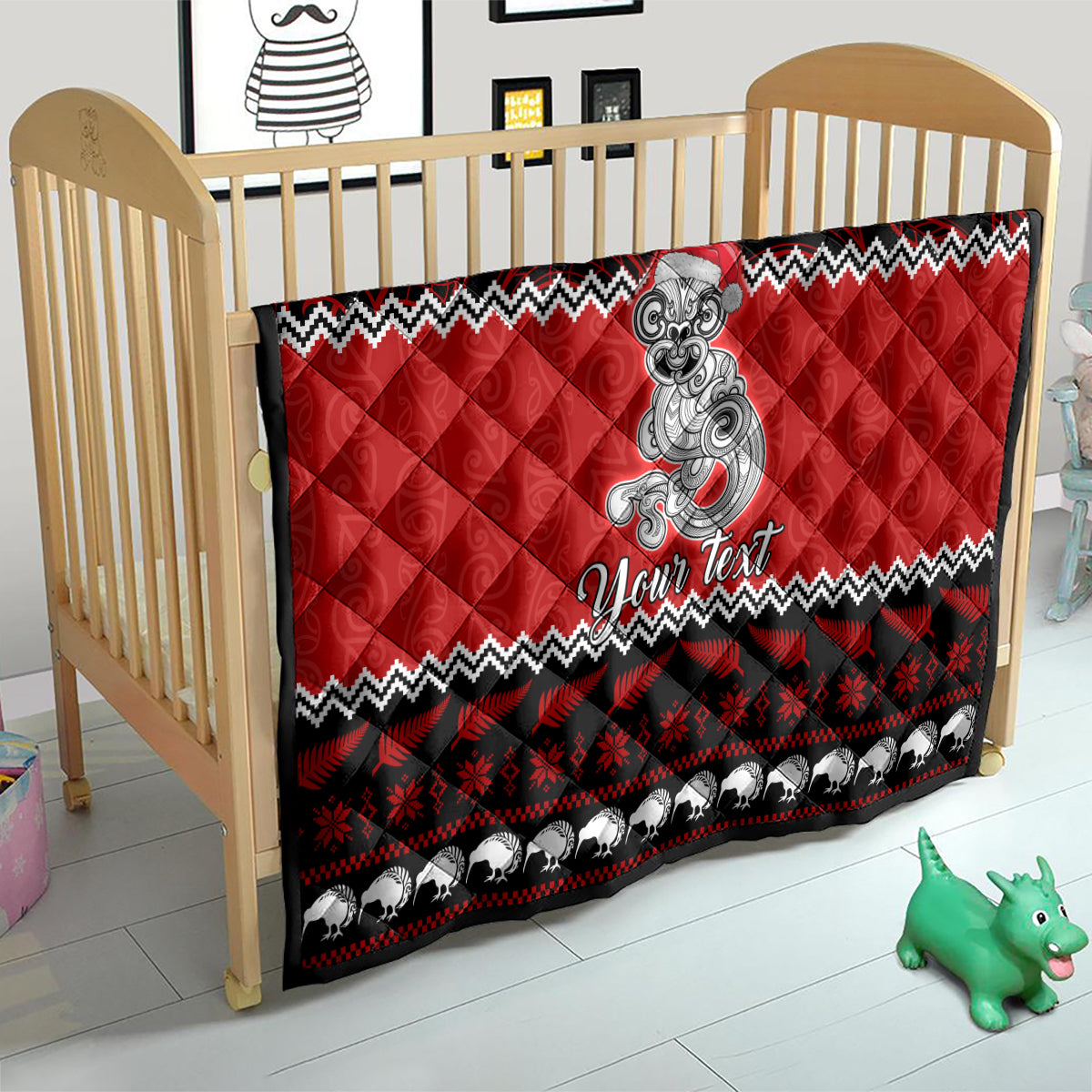 Personalised New Zealand Christmas Quilt Maori Tiki Meri Kirihimete - Wonder Print Shop