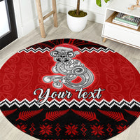 personalised-new-zealand-christmas-round-carpet-maori-tiki-meri-kirihimete