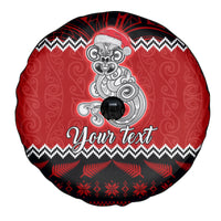 Personalised New Zealand Christmas Spare Tire Cover Maori Tiki Meri Kirihimete - Wonder Print Shop
