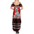 Personalised New Zealand Christmas Summer Maxi Dress Maori Tiki Meri Kirihimete - Wonder Print Shop