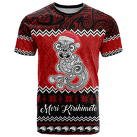 Personalised New Zealand Christmas T Shirt Maori Tiki Meri Kirihimete - Wonder Print Shop
