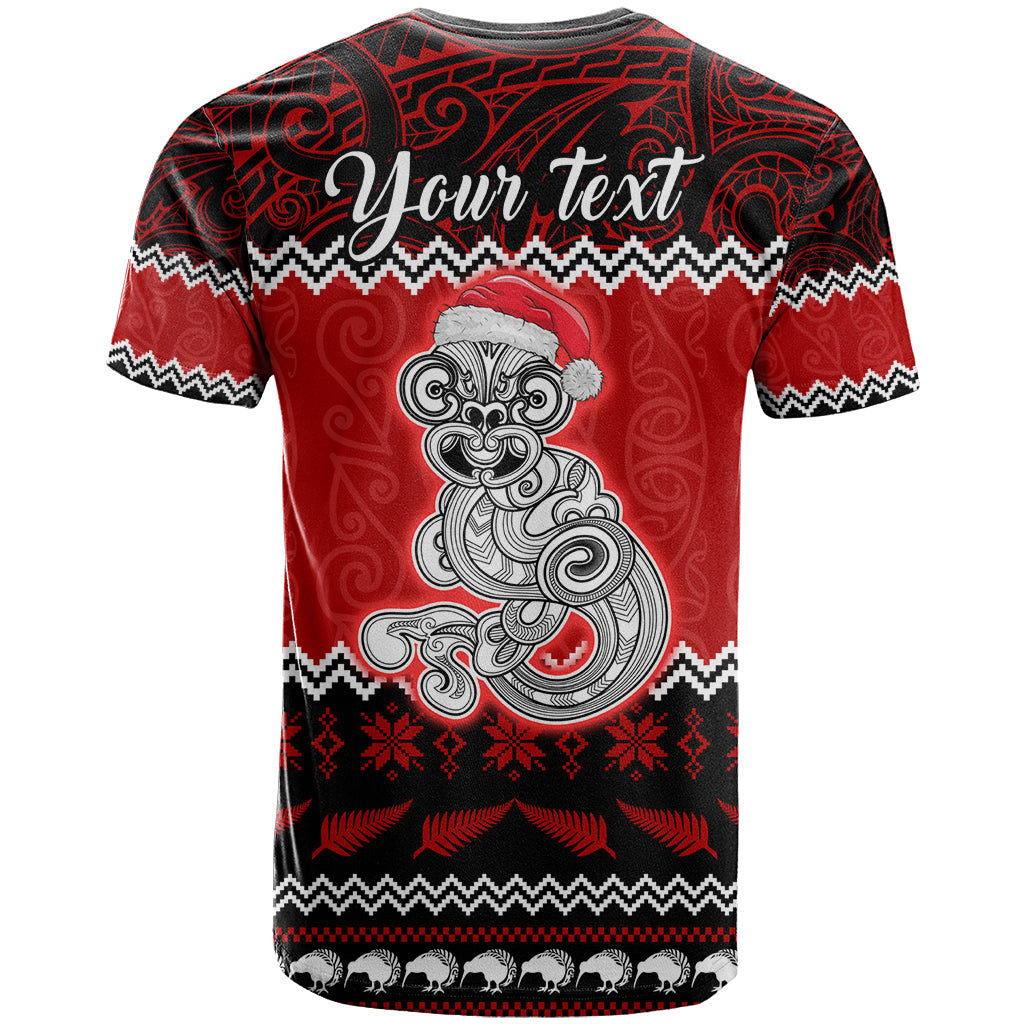 Personalised New Zealand Christmas T Shirt Maori Tiki Meri Kirihimete - Wonder Print Shop