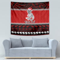 Personalised New Zealand Christmas Tapestry Maori Tiki Meri Kirihimete - Wonder Print Shop