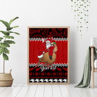 Personalised New Zealand Christmas Canvas Wall Art Kiwi Santa Claus Maori Meri Kirihimete LT9 - Wonder Print Shop