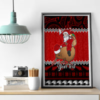 Personalised New Zealand Christmas Canvas Wall Art Kiwi Santa Claus Maori Meri Kirihimete LT9 - Wonder Print Shop