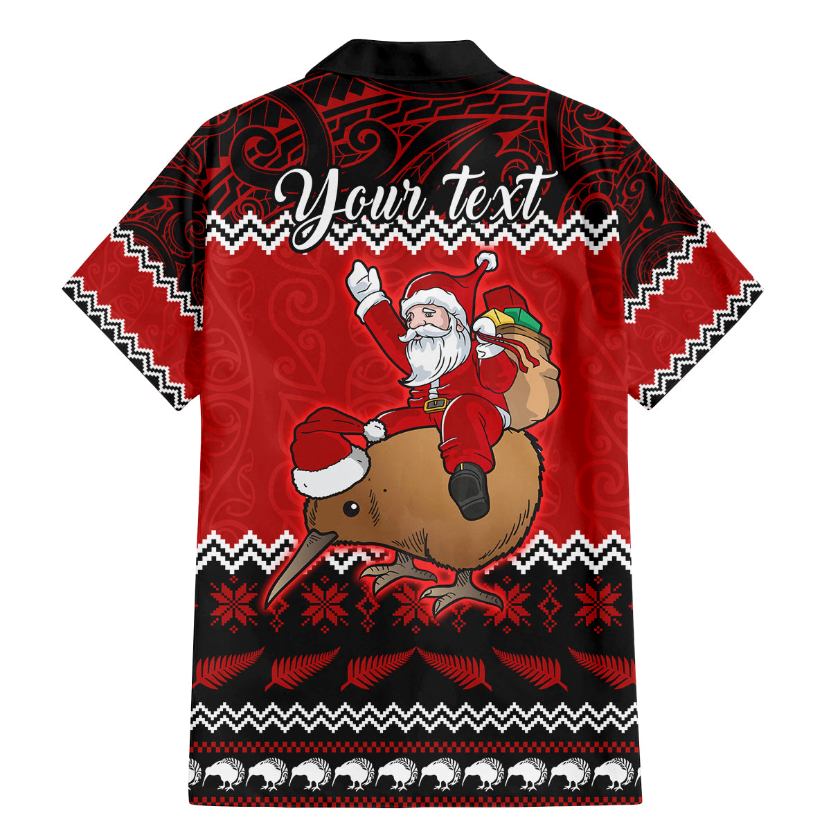 Personalised New Zealand Christmas Family Matching Mermaid Dress and Hawaiian Shirt Kiwi Santa Claus Maori Meri Kirihimete LT9 - Wonder Print Shop