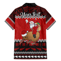 Personalised New Zealand Christmas Family Matching Mermaid Dress and Hawaiian Shirt Kiwi Santa Claus Maori Meri Kirihimete LT9 - Wonder Print Shop