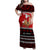 Personalised New Zealand Christmas Family Matching Off Shoulder Maxi Dress and Hawaiian Shirt Kiwi Santa Claus Maori Meri Kirihimete LT9 - Wonder Print Shop