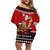 Personalised New Zealand Christmas Family Matching Off Shoulder Short Dress and Hawaiian Shirt Kiwi Santa Claus Maori Meri Kirihimete LT9 - Wonder Print Shop
