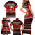 Personalised New Zealand Christmas Family Matching Short Sleeve Bodycon Dress and Hawaiian Shirt Kiwi Santa Claus Maori Meri Kirihimete - Wonder Print Shop