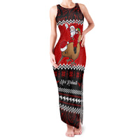 Personalised New Zealand Christmas Family Matching Tank Maxi Dress and Hawaiian Shirt Kiwi Santa Claus Maori Meri Kirihimete - Wonder Print Shop