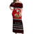 Personalised New Zealand Christmas Off Shoulder Maxi Dress Kiwi Santa Claus Maori Meri Kirihimete - Wonder Print Shop