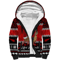 Personalised New Zealand Christmas Sherpa Hoodie Kiwi Santa Claus Maori Meri Kirihimete - Wonder Print Shop