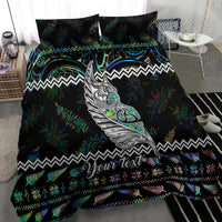 Personalised New Zealand Christmas Bedding Set Maori Fern Manaia Meri Kirihimete with Papaua Shell LT9 - Wonder Print Shop