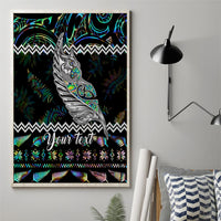 Personalised New Zealand Christmas Canvas Wall Art Maori Fern Manaia Meri Kirihimete with Papaua Shell LT9 - Wonder Print Shop