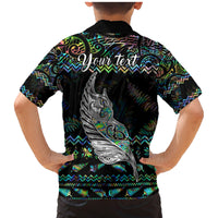 Personalised New Zealand Christmas Family Matching Mermaid Dress and Hawaiian Shirt Maori Fern Manaia Meri Kirihimete with Papaua Shell LT9 - Wonder Print Shop