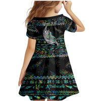 Personalised New Zealand Christmas Family Matching Mermaid Dress and Hawaiian Shirt Maori Fern Manaia Meri Kirihimete with Papaua Shell LT9 - Wonder Print Shop