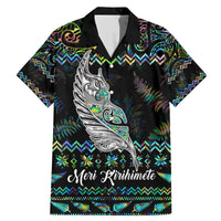 Personalised New Zealand Christmas Family Matching Mermaid Dress and Hawaiian Shirt Maori Fern Manaia Meri Kirihimete with Papaua Shell LT9 - Wonder Print Shop