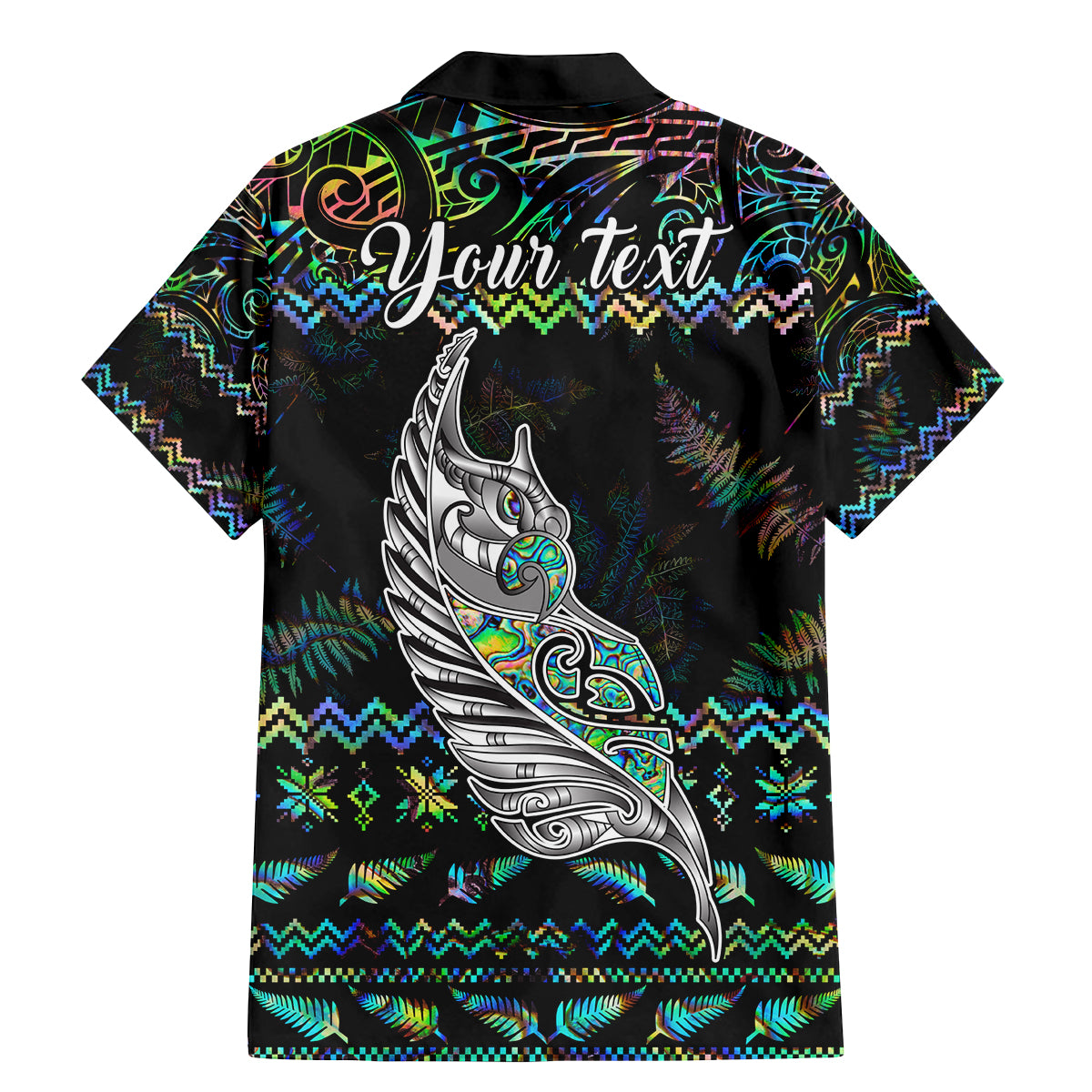 Personalised New Zealand Christmas Family Matching Mermaid Dress and Hawaiian Shirt Maori Fern Manaia Meri Kirihimete with Papaua Shell LT9 - Wonder Print Shop