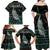 Personalised New Zealand Christmas Family Matching Off Shoulder Maxi Dress and Hawaiian Shirt Maori Fern Manaia Meri Kirihimete with Papaua Shell LT9 - Wonder Print Shop