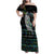 Personalised New Zealand Christmas Family Matching Off Shoulder Maxi Dress and Hawaiian Shirt Maori Fern Manaia Meri Kirihimete with Papaua Shell LT9 - Wonder Print Shop