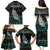 Personalised New Zealand Christmas Family Matching Puletasi Dress and Hawaiian Shirt Maori Fern Manaia Meri Kirihimete with Papaua Shell - Wonder Print Shop