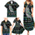 Personalised New Zealand Christmas Family Matching Summer Maxi Dress and Hawaiian Shirt Maori Fern Manaia Meri Kirihimete with Papaua Shell - Wonder Print Shop