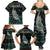 Personalised New Zealand Christmas Family Matching Summer Maxi Dress and Hawaiian Shirt Maori Fern Manaia Meri Kirihimete with Papaua Shell - Wonder Print Shop