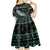 Personalised New Zealand Christmas Kid Short Sleeve Dress Maori Fern Manaia Meri Kirihimete with Papaua Shell - Wonder Print Shop