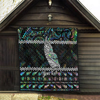 Personalised New Zealand Christmas Quilt Maori Fern Manaia Meri Kirihimete with Papaua Shell - Wonder Print Shop