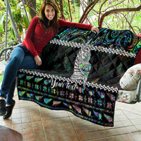 Personalised New Zealand Christmas Quilt Maori Fern Manaia Meri Kirihimete with Papaua Shell - Wonder Print Shop