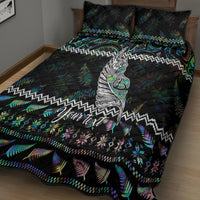 Personalised New Zealand Christmas Quilt Bed Set Maori Fern Manaia Meri Kirihimete with Papaua Shell - Wonder Print Shop