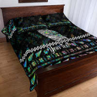 Personalised New Zealand Christmas Quilt Bed Set Maori Fern Manaia Meri Kirihimete with Papaua Shell - Wonder Print Shop
