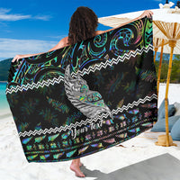 Personalised New Zealand Christmas Sarong Maori Fern Manaia Meri Kirihimete with Papaua Shell - Wonder Print Shop