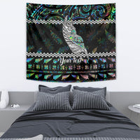 Personalised New Zealand Christmas Tapestry Maori Fern Manaia Meri Kirihimete with Papaua Shell - Wonder Print Shop
